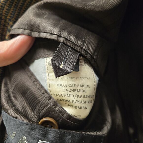 Vintage Jaeger Blazer Mens sz 54L Sports Coat 100% Cashmere Houndstooth Jacket - Picture 8 of 10